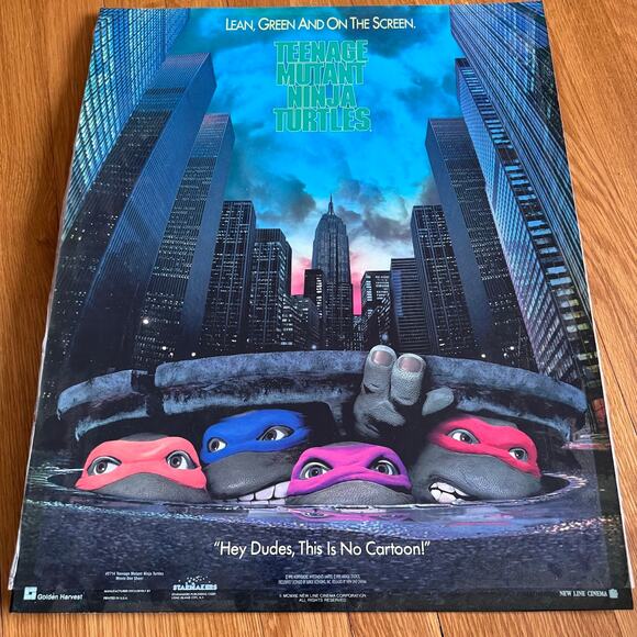 Teenage Mutant Ninja Turtle TMNT 1990 Vintage Movie Poster #2714 16x20 New Line - Picture 8 of 9